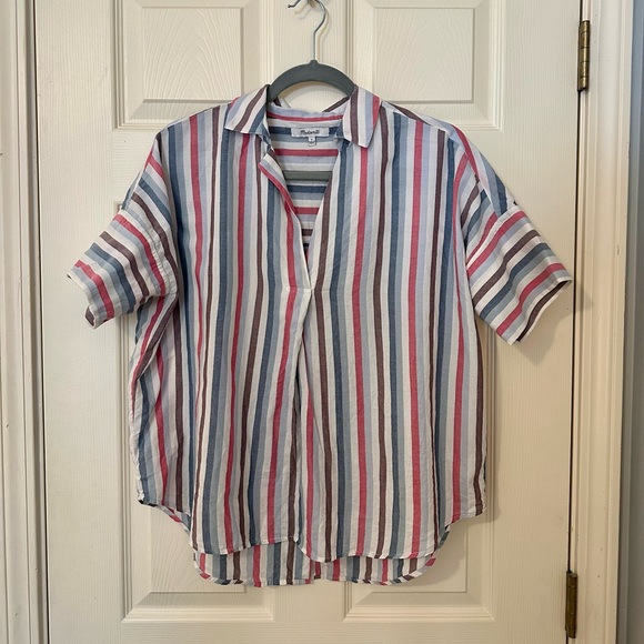 Madwell Courier Button-Back Shirt in Pocatello Stripe - Picture 7 of 9